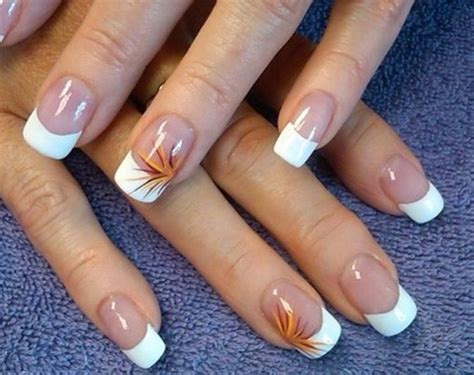 autumn french tip nails|french tip fall nail designs.